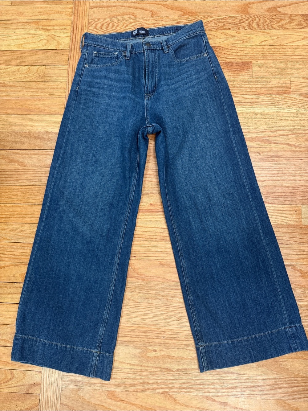 GAWide Leg Dark Blue Denim Jeans